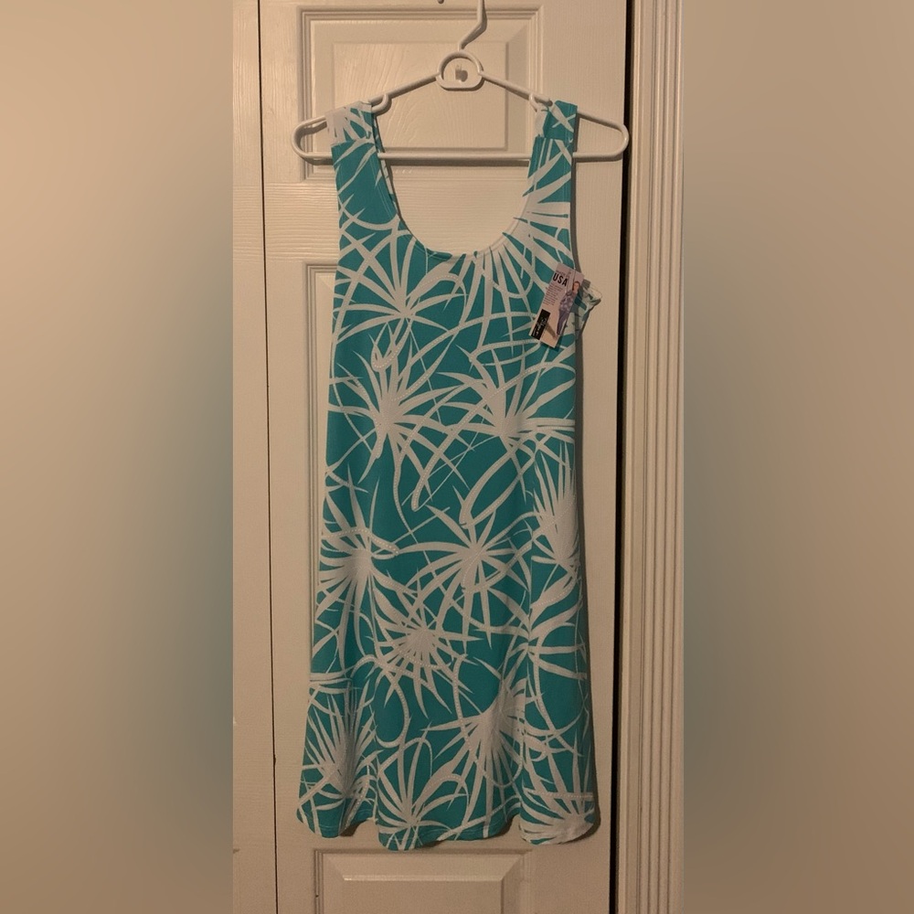 Blue and White Sundress Resort Wear
